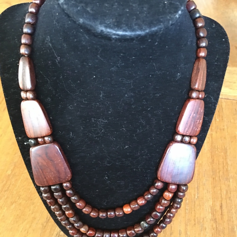 Polished Rosewood Necklace